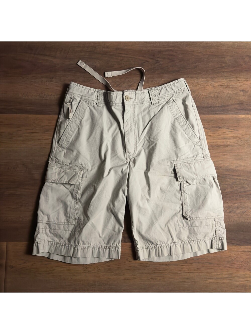 Vintage Y2K Express Cargo Shorts Mens 34 Khaki Tan Baggy